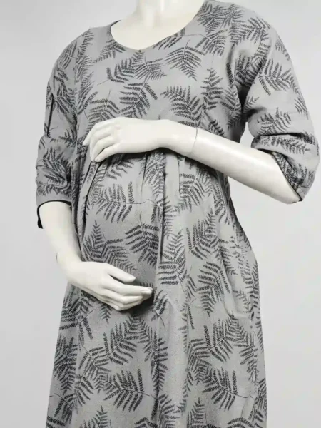 Ash Alpine frill feeding nighty with concealed nursing zips